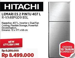 Promo Harga Hitachi R-VX48PGD9 407 ltr - COURTS
