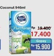 Promo Harga Frisian Flag Susu UHT Purefarm Coconut Delight 946 ml - Alfamart