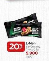 Promo Harga L-MEN Crunchy Chocolate Bar 25 gr - Watsons