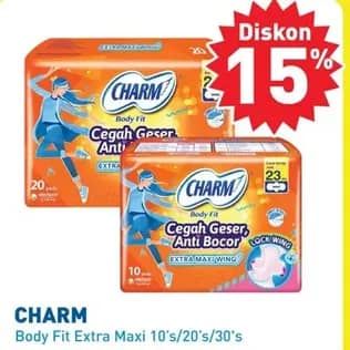 Promo Harga Charm Body Fit Extra Maxi NonWing, Wing 10 pcs - Hypermart