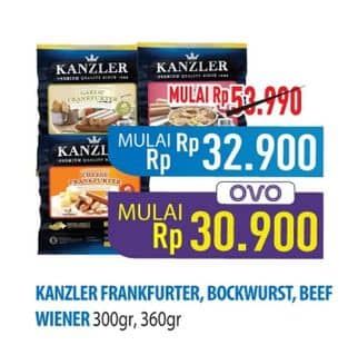 Promo Harga Kanzler Frankfurter/Bocckwurst/Beef Wiener  - Hypermart