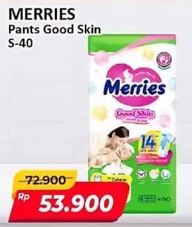 Promo Harga Merries Pants Good Skin S40 40 pcs - Alfamart