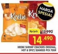Promo Harga Krobe Shrimp Crackers Original, HotSpicy, Seaweed 70 gr - Superindo