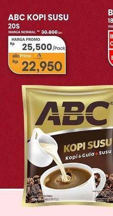 Promo Harga ABC Kopi Susu per 20 sachet 31 gr - Carrefour