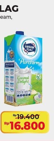 Promo Harga FRISIAN FLAG Susu UHT Purefarm Coconut Delight, Full Cream 946 ml - Alfamart