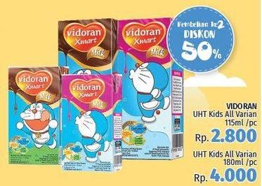 Promo Harga VIDORAN Kids Milk UHT All Variants 115 ml - LotteMart