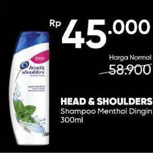 Promo Harga HEAD & SHOULDERS Shampoo Cool Menthol 300 ml - Guardian