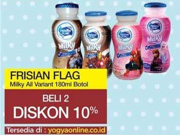 Promo Harga FRISIAN FLAG Susu UHT Milky Chocolate, Strawberry 180 ml - Yogya