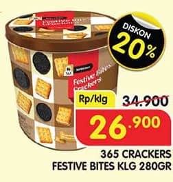 Promo Harga 365 Crackers Festive Bites 280 gr - Superindo