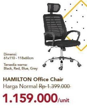 Promo Harga Hamilton Office Chair  - Carrefour