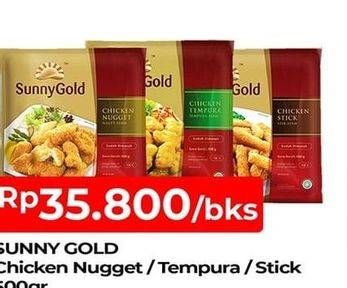 Promo Harga SUNNY GOLD Chicken Nugget/ Tempura/ Stick 500 g  - TIP TOP