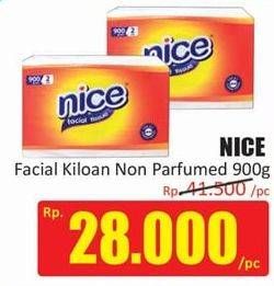 Promo Harga NICE Facial Tissue Non Perfumed 1000 gr - Hari Hari