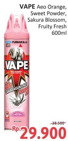 Promo Harga Fumakilla Vape Aerosol Orange, Sweet Powder, Sakura Blossom, Fruity Fresh 600 ml - Alfamidi