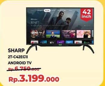 Promo Harga Sharp 2T-C42EG1I-SB DHR GTV  - Yogya