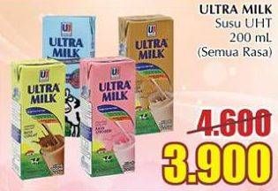 Promo Harga ULTRA MILK Susu UHT All Variants 200 ml - Giant
