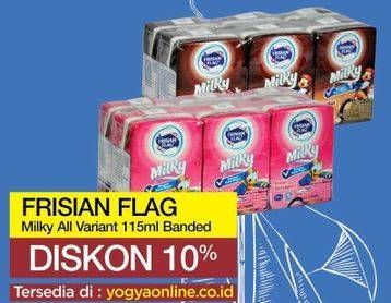 Promo Harga FRISIAN FLAG Susu UHT Milky All Variants 115 ml - Yogya