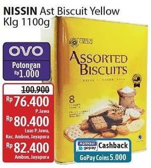 Promo Harga Nissin Assorted Biscuits 1100 gr - Alfamidi