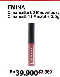 Promo Harga EMINA Creamatte 03 Mauvelous, 11 5 gr - Alfamart