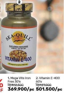 Promo Harga SEA QUILL Vitamin E 400 IU 60 pcs - Guardian