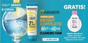 Promo Harga Garnier Bright Complete 3-in-1 Anti Acne Facial Wash 90 ml - Alfamidi