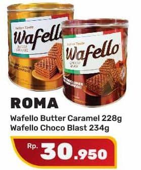Promo Harga Roma Wafello Butter Caramel, Choco Blast 228 gr - Yogya