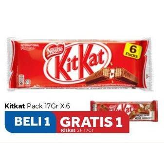 Promo Harga KIT KAT Chocolate 4 Fingers 102 gr - Carrefour