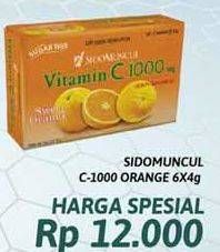 Promo Harga SIDO MUNCUL Vitamin C 1000mg Sweet Orange per 6 sachet 4 gr - Alfamidi