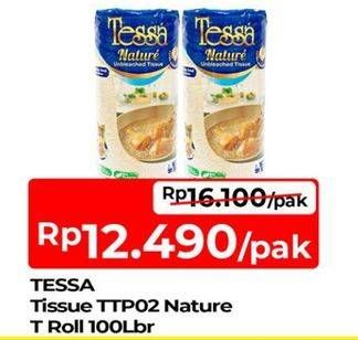 Promo Harga Tessa Nature Unbleach Tissue Towel TTP02 100 pcs - TIP TOP
