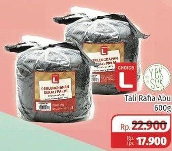 Promo Harga CHOICE L Tali Rafia Abu-abu 600 gr - Lotte Grosir