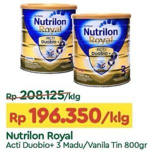 Promo Harga Nutrilon Royal 3 Susu Pertumbuhan Madu, Vanila 800 gr - TIP TOP