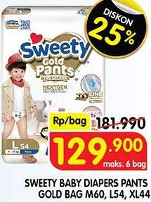 Promo Harga Sweety Gold Pants L54, M60, XL44 44 pcs - Superindo