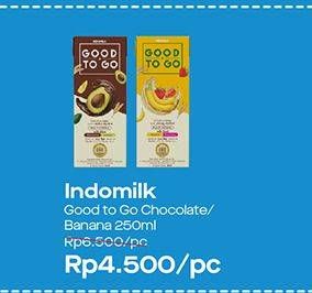 Promo Harga INDOMILK Good To Go Choco, Banana Strawberry 250 ml - Alfamart