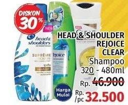 Promo Harga HEAD & SHOULDERS/REJOICE/CLEAR Shampoo 320ml - 480ml  - LotteMart