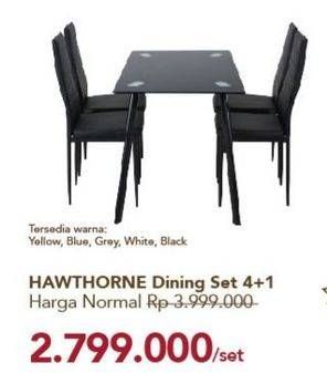 Promo Harga Hawthorne Dining Set 4 +1  - Carrefour