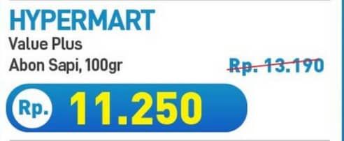 Promo Harga Value Plus Abon Sapi 100 gr - Hypermart