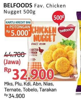 Promo Harga BELFOODS Nugget Chicken Favorite 500 gr - Alfamidi