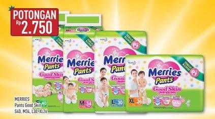 Promo Harga Merries Pants Good Skin S40, M34, L30, XL26  - Hypermart