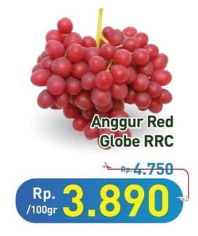 Promo Harga Anggur Red Globe RRC per 100 gr - Hypermart