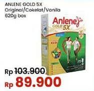 Promo Harga Anlene Gold Plus 5x Hi-Calcium Vanila, Original, Coklat 640 gr - Indomaret