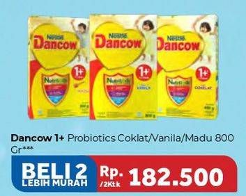 Promo Harga DANCOW Nutritods 1+ Cokelat, Vanila, Madu per 2 box 800 gr - Carrefour