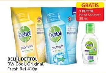 Promo Harga DETTOL Body Wash Cool, Original, Fresh 410 ml - Alfamart