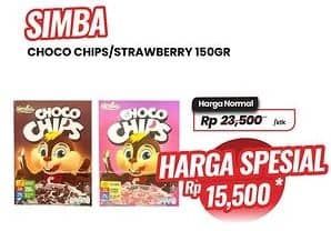 Promo Harga Simba Cereal Choco Chips Coklat, Strawberry 150 gr - Carrefour