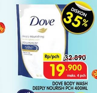 Promo Harga Dove Body Wash Deeply Nourishing 400 ml - Superindo