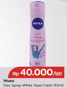 Promo Harga NIVEA Deo Spray Whitening Hijab Fresh 150 ml - TIP TOP
