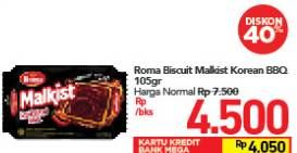 Promo Harga ROMA Malkist Korean BBQ 105 gr - Carrefour