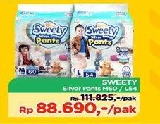 Promo Harga Sweety Silver Pants L54, M60 54 pcs - TIP TOP