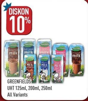 Promo Harga GREENFIELDS UHT All Variants  - Hypermart