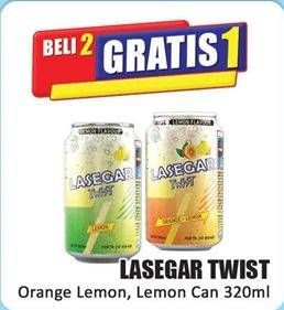 Promo Harga Lasegar Twist Larutan Penyegar Lemon, Orange Lemon 320 ml - Hari Hari