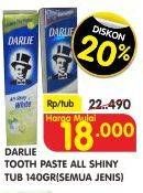 Promo Harga DARLIE Toothpaste All Shiny White All Variants 140 gr - Superindo
