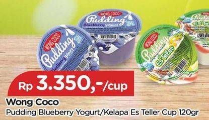 Promo Harga Wong Coco Pudding Blueberry, Es Teler 120 gr - TIP TOP